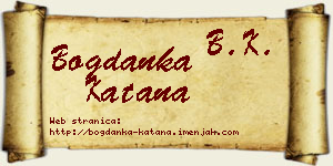 Bogdanka Katana vizit kartica